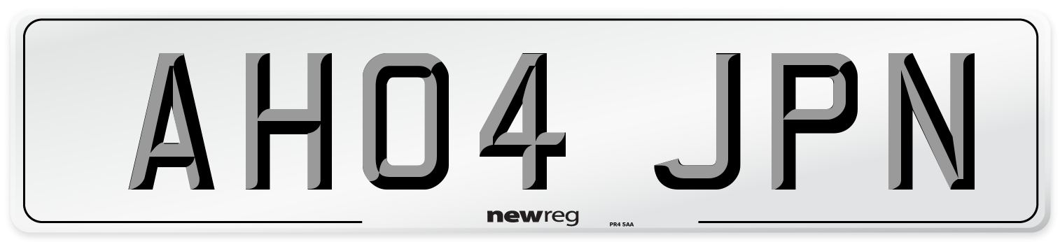 AH04 JPN Number Plate from New Reg